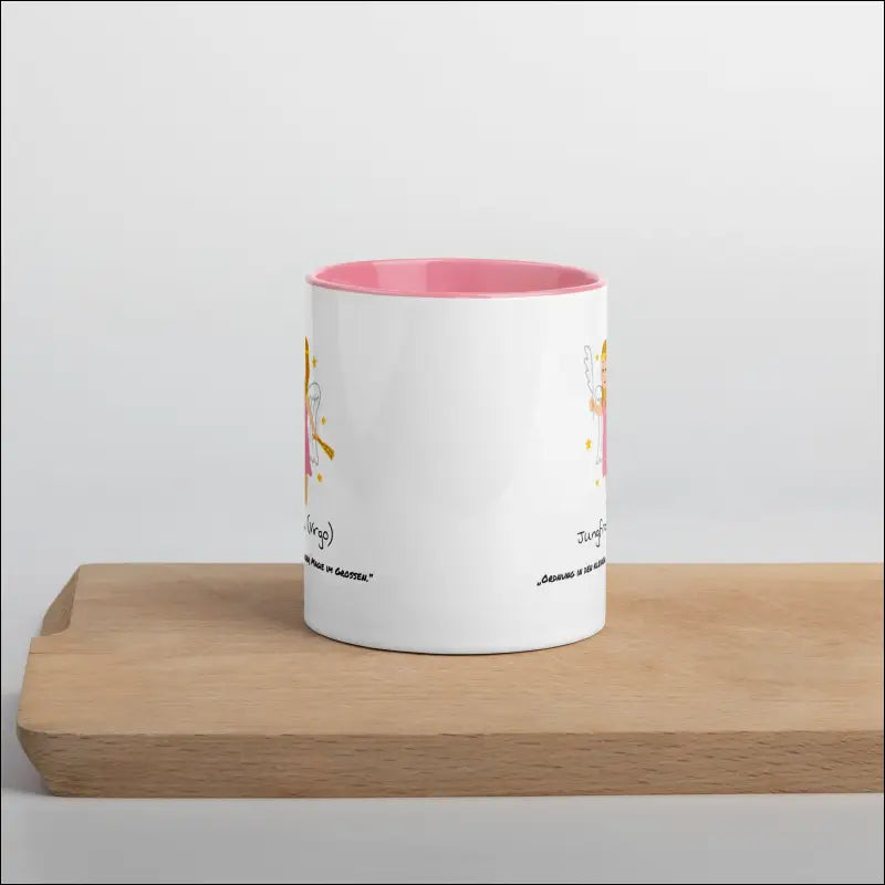 Jungfrau (Virgo) - Tasse mit farbiger Innenseite - Pink