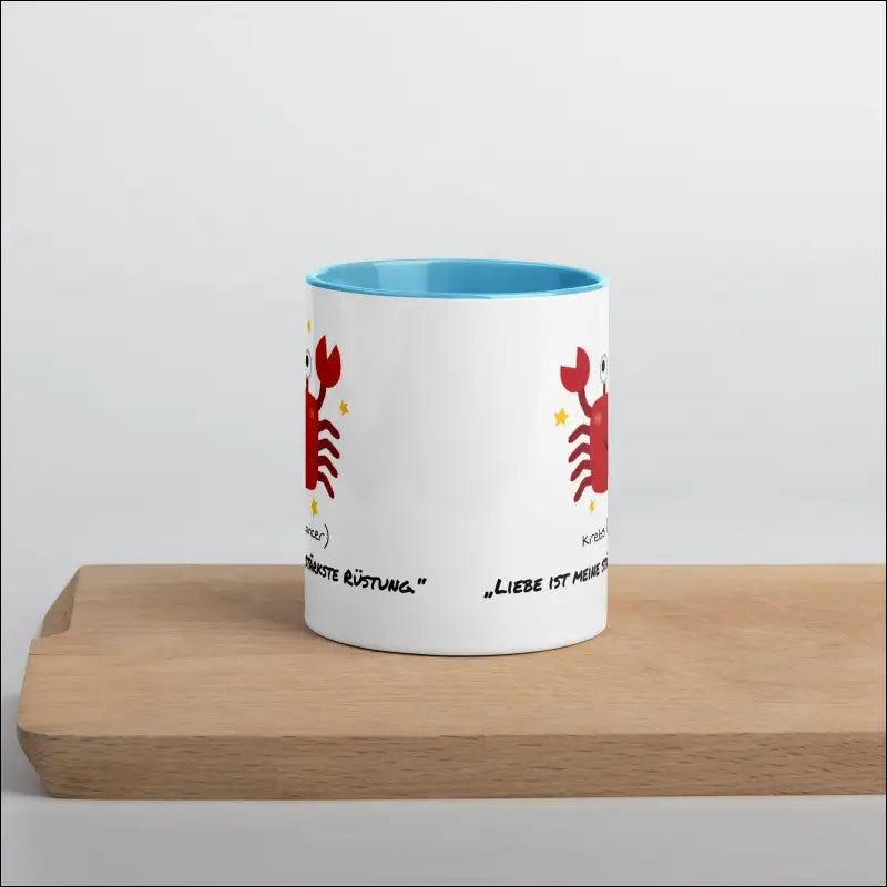 Krebs (Cancer) - Tasse mit farbiger Innenseite - Blau