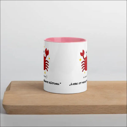 Krebs (Cancer) - Tasse mit farbiger Innenseite - Pink