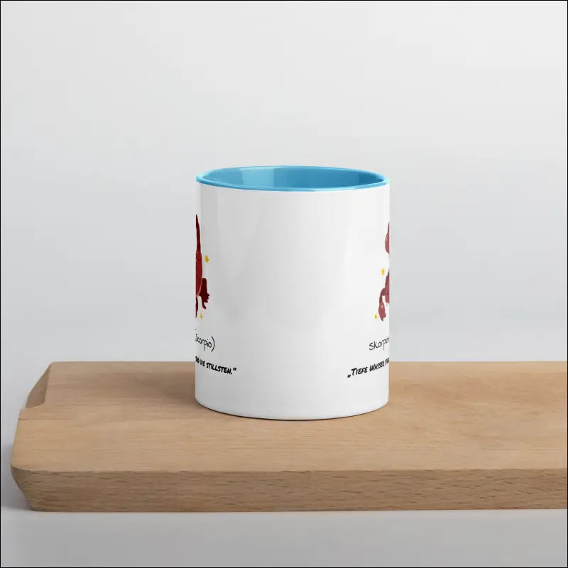 Skorpion (Scorpio) - Tasse mit farbiger Innenseite - Blau