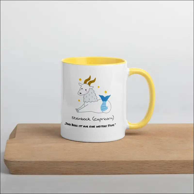 Steinbock (Capricorn) - Tasse mit farbiger Innenseite