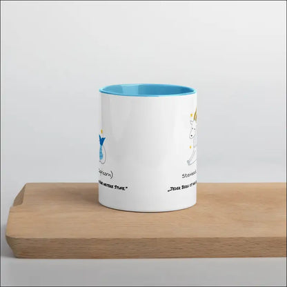 Steinbock (Capricorn) - Tasse mit farbiger Innenseite - Blau