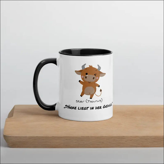 Stier (Taurus) - Tasse mit farbiger Innenseite