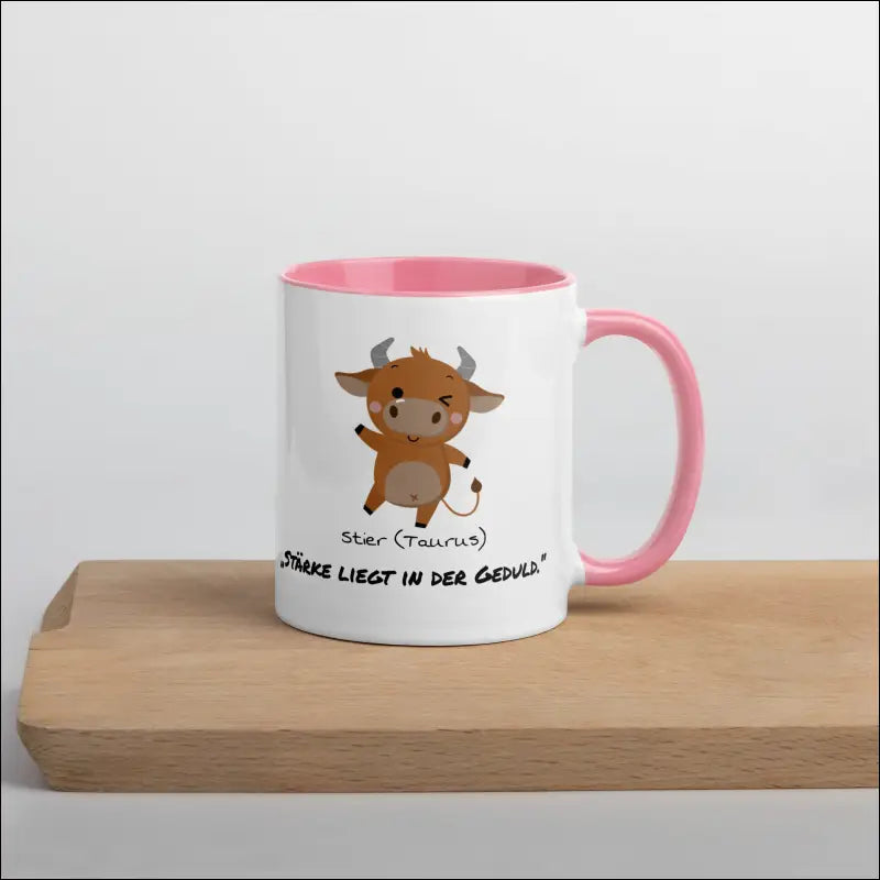 Stier (Taurus) - Tasse mit farbiger Innenseite