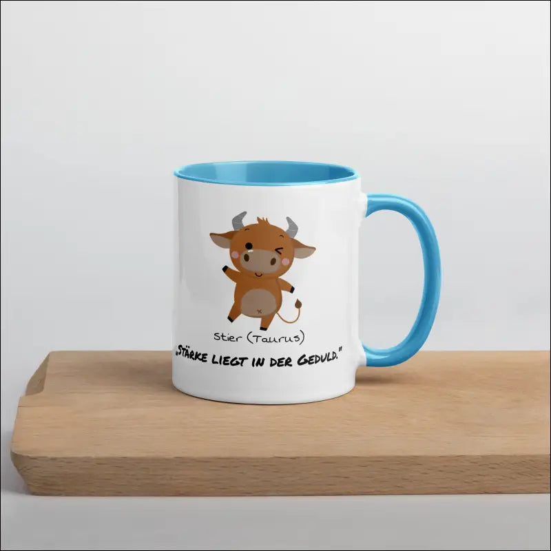 Stier (Taurus) - Tasse mit farbiger Innenseite