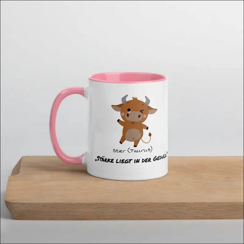 Stier (Taurus) - Tasse mit farbiger Innenseite