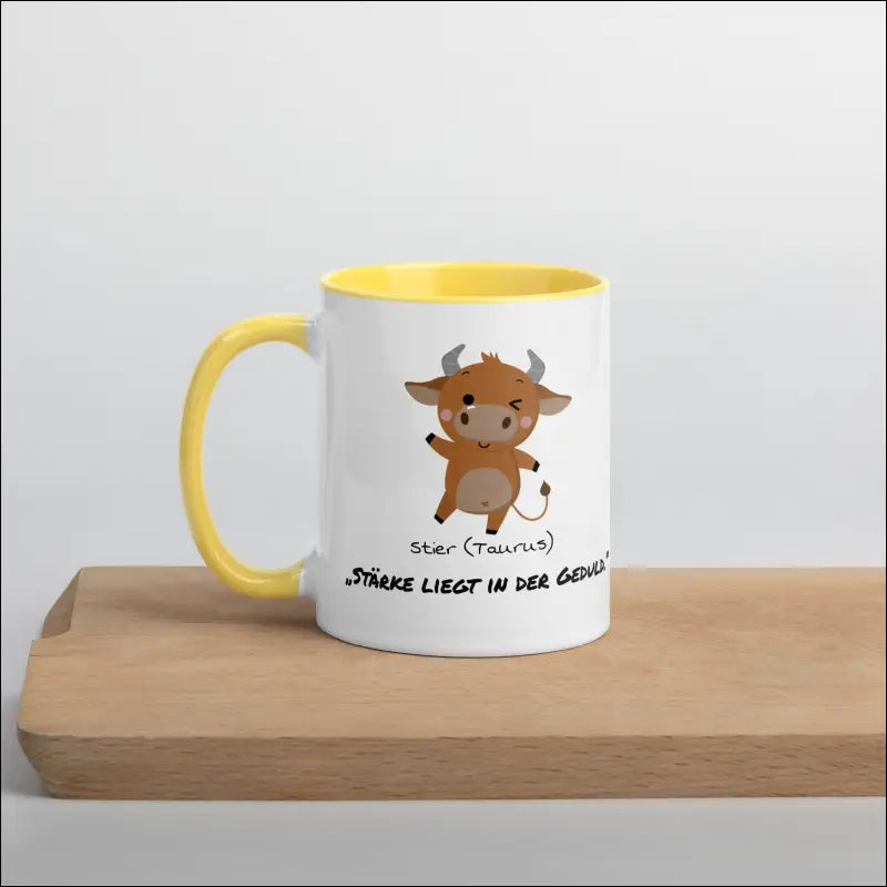 Stier (Taurus) - Tasse mit farbiger Innenseite