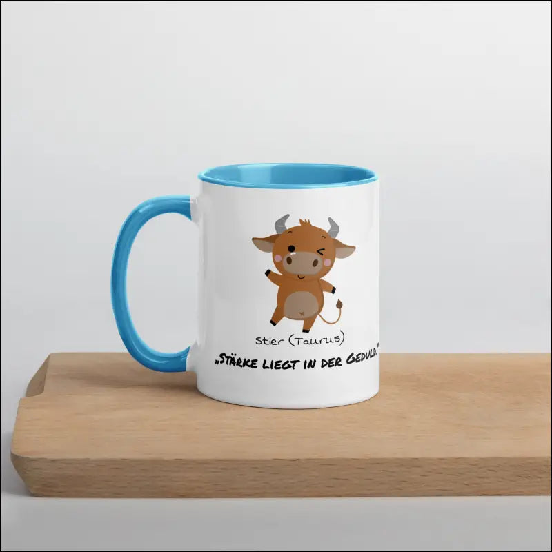 Stier (Taurus) - Tasse mit farbiger Innenseite