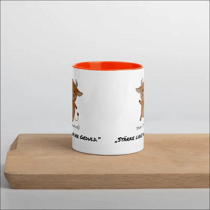 Stier (Taurus) - Tasse mit farbiger Innenseite - Orange