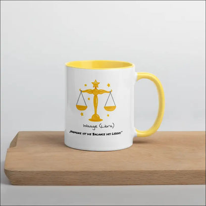 Waage (Libra) - Tasse mit farbiger Innenseite