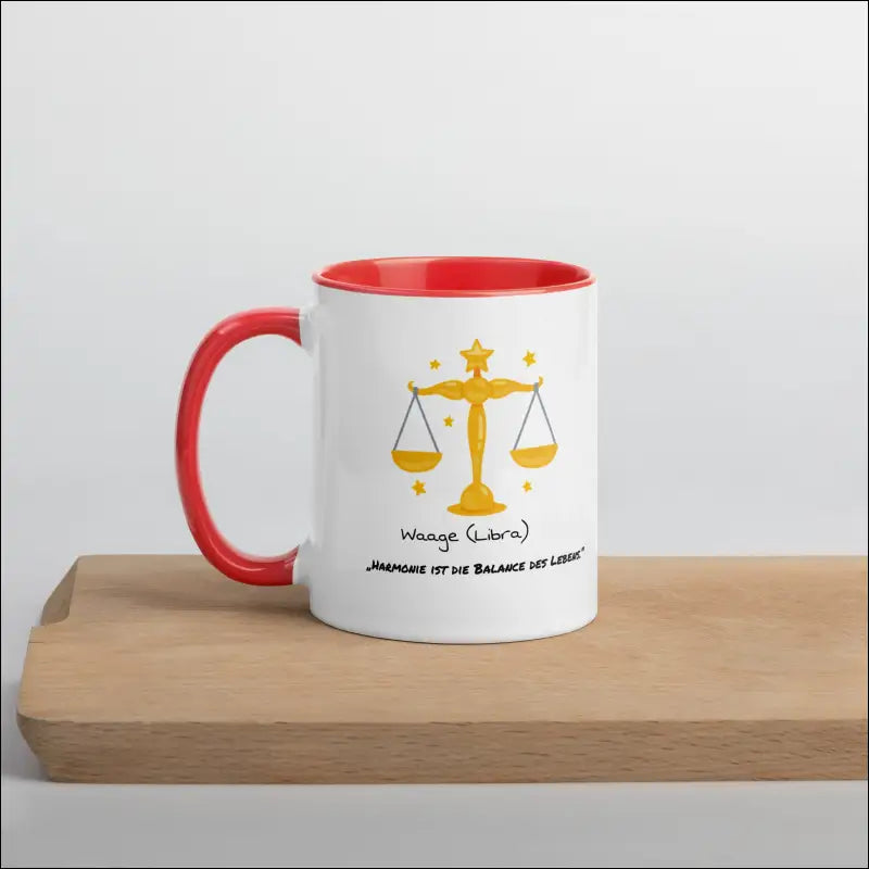 Waage (Libra) - Tasse mit farbiger Innenseite