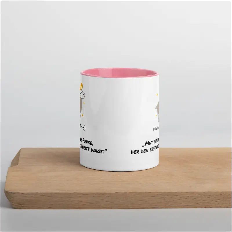 Widder (Aries) - Tasse mit farbiger Innenseite - Pink