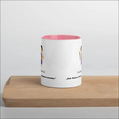 Zwillinge (Gemini) - Tasse mit farbiger Innenseite - Pink